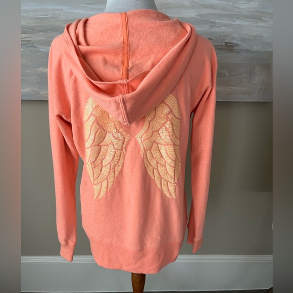 Victoria's Secret Tops - Victoria’s Secret sequined wings zip up hoodie
